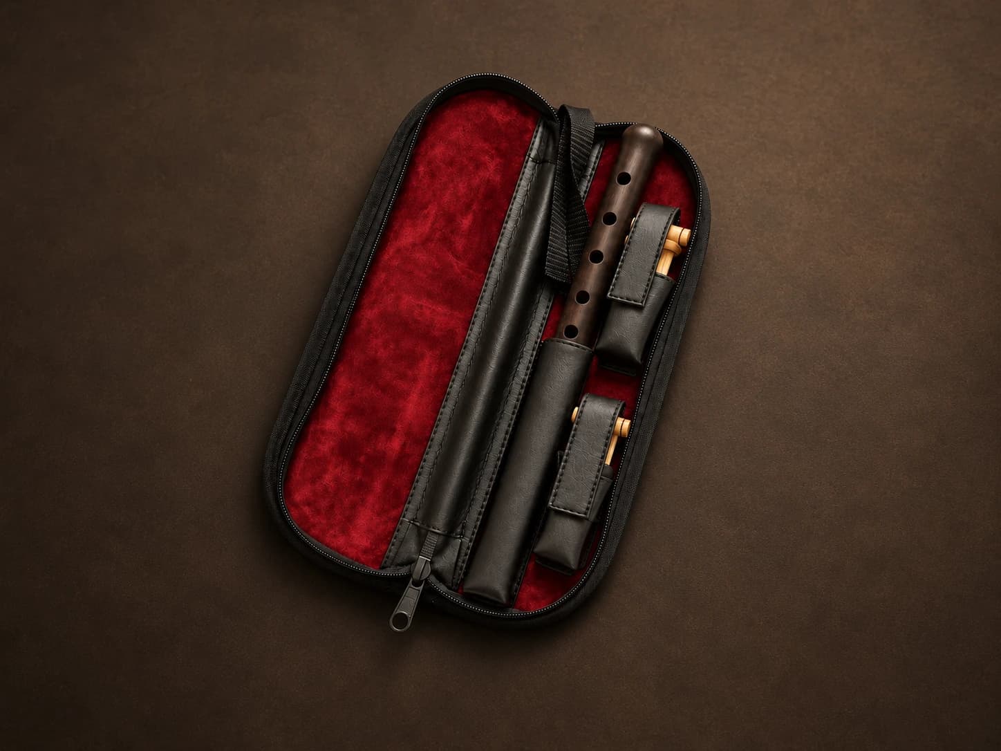 Duduk and two reeds in the case